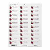 Red Poinsettia kerruitlabel Etiket (Full Sheet)