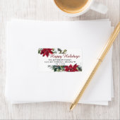 Red Poinsettia kerruitlabel Etiket (Insitu)