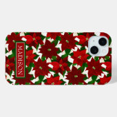 Red Poinsettia kerst Case-Mate iPhone Case (Achterkant (horizontaal))
