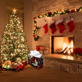 Red Poinsettia kerst Groot Cadeauzakje