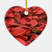 Red Poinsettia kerst Keramisch Ornament (Voorkant)