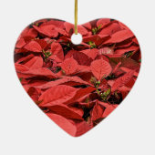 Red Poinsettia kerst Keramisch Ornament (Achterkant)