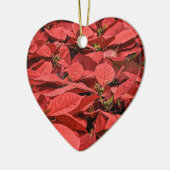 Red Poinsettia kerst Keramisch Ornament (Links)