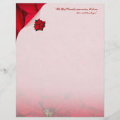 Red Poinsettia kerstationery (Voorkant)