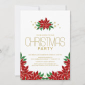 Red Poinsettia kerstfeest Kaart (Voorkant)