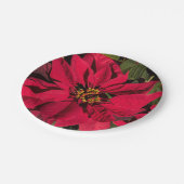 Red Poinsettia kerstfeest Papieren Bordje (Gekanteld)