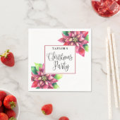 Red Poinsettia kerstfeest Servet (Insitu)