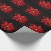 Red Poinsettia kerstinpakpapier Cadeaupapier (Hoek)