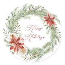 Red Poinsettia Kerstmis Greenery Wreath