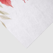 Red Poinsettia Kerstvakantie Tissue Paper Tissuepapier (Detail)