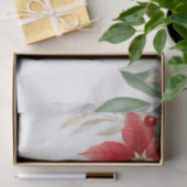 Red Poinsettia Kerstvakantie Tissue Paper Tissuepapier (Geschenk)