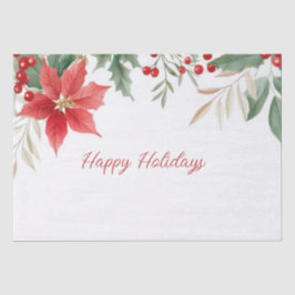 Red Poinsettia Kerstvakantie Tissue Paper Tissuepapier