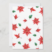 Red Poinsettia kerstVrijgezellenfeest Kaart (Achterkant)