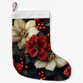 Red Poinsettia Kleine Kerstsok (Voorkant)