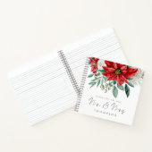 Red Poinsettia New Mr Mrs Guest Book Notitieboek (Binnen)