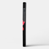 Red Poinsettia op zwarte persoonlijke naam Case-Mate iPhone Case (Achterkant / Links)