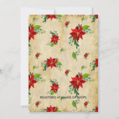 Red Poinsettia over  bruin, Bridal Brunch Kaart (Achterkant)