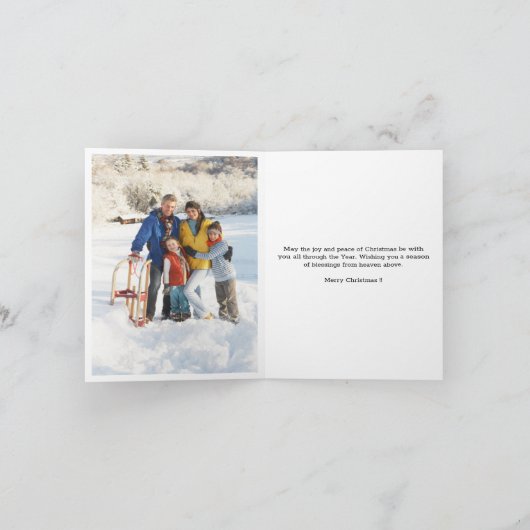 Red Poinsettia Photo (binnenin) Kaart (Binnen)