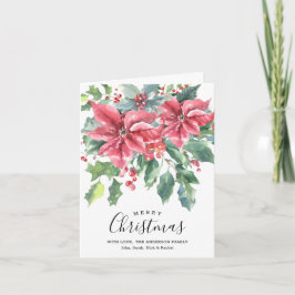 Red Poinsettia Photo (binnenin) Kaart