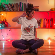 Red Poinsettia Pine Cone Bird kerst