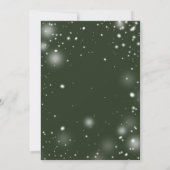 Red Poinsettia Pine Snowflakes kerstfeest Inv Kaart (Achterkant)