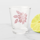 Red Poinsettia Shot Glas (Achterkant)