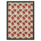 Red Poinsettia Tablecloth Classic Holiday Decor Tafelkleed (Voorkant)