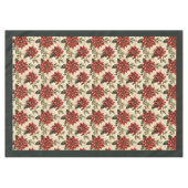 Red Poinsettia Tablecloth Watercolor Christmas Tafelkleed (Voorkant (Horizontaal))