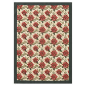 Red Poinsettia Tablecloth Watercolor Christmas Tafelkleed (Voorkant)