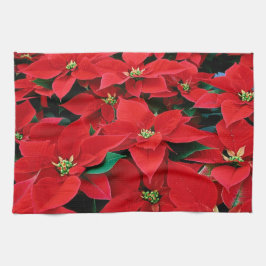 Red Poinsettia Theedoek