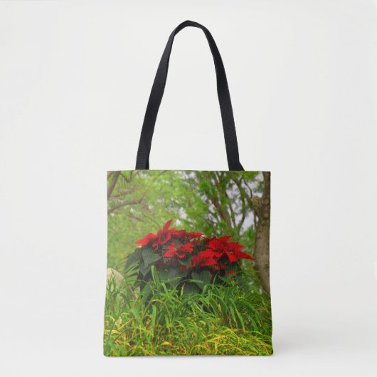 Red Poinsettia Tote Bag (Voorkant)