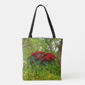 Red Poinsettia Tote Bag (Achterkant)