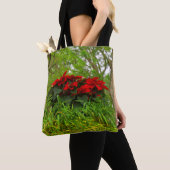 Red Poinsettia Tote Bag (Dichtbij)