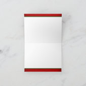 Red Poinsettia Wedding Bedankkaart (Binnen)