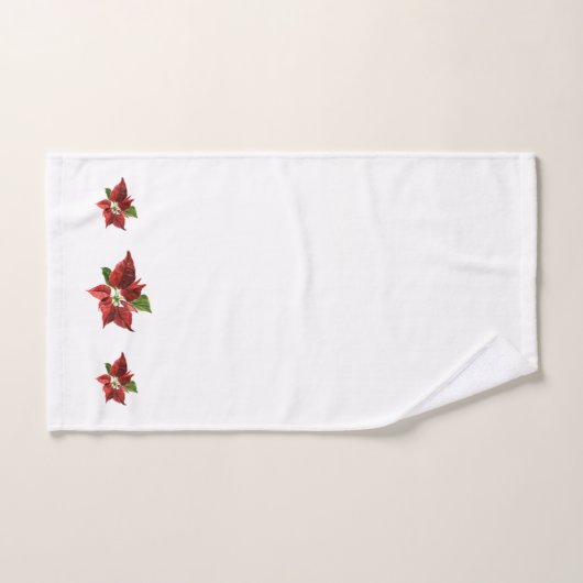 Red Poinsettias Bad Handdoek (Handdoek)