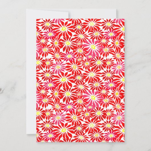 Red Poinsettias Editable Holiday 5x7 Uitnodigingen (Achterkant)