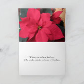 Red Poinsettias Feestdagen Kaart (Binnen)