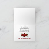 Red Poinsettias Feestdagen Kaart (Binnen)