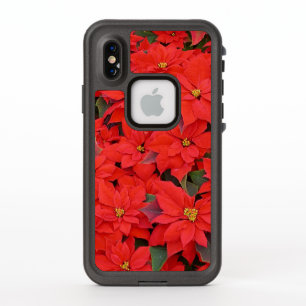 Red Poinsettias I Kerstfeestdag Floral Foto