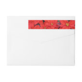 Red Poinsettias I Kerstfeestdag Floral Foto (Achterkant)