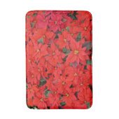 Red Poinsettias I Kerstfeestdag Floral Foto Badmat (Voorkant Verticaal)