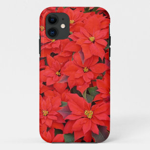 Red Poinsettias I Kerstfeestdag Floral Foto Case-Mate iPhone Case