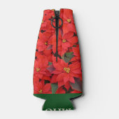 Red Poinsettias I Kerstfeestdag Floral Foto Flesjeskoeler (Achterkant)