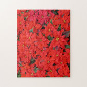 Red Poinsettias I Kerstfeestdag Floral Foto Legpuzzel (Verticaal)