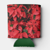 Red Poinsettias II Kerstfeestdag Floral Blikjeskoeler (Achterkant)