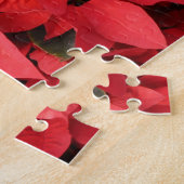 Red Poinsettias II Kerstfeestdag Floral Legpuzzel (Zijkant)