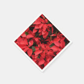 Red Poinsettias II Kerstfeestdag Floral Servet (Hoek)