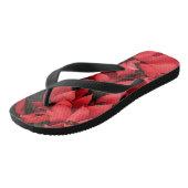 Red Poinsettias II Kerstfeestdag Floral Teenslippers (Schuin)
