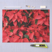 Red Poinsettias II Kerstfeestdag Floral Tissuepapier (Craft)