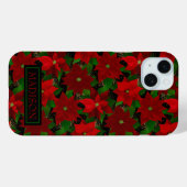 Red Poinsettias Kerstmis Case-Mate iPhone Case (Achterkant (horizontaal))